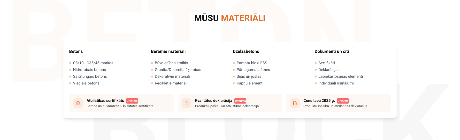 Material Section