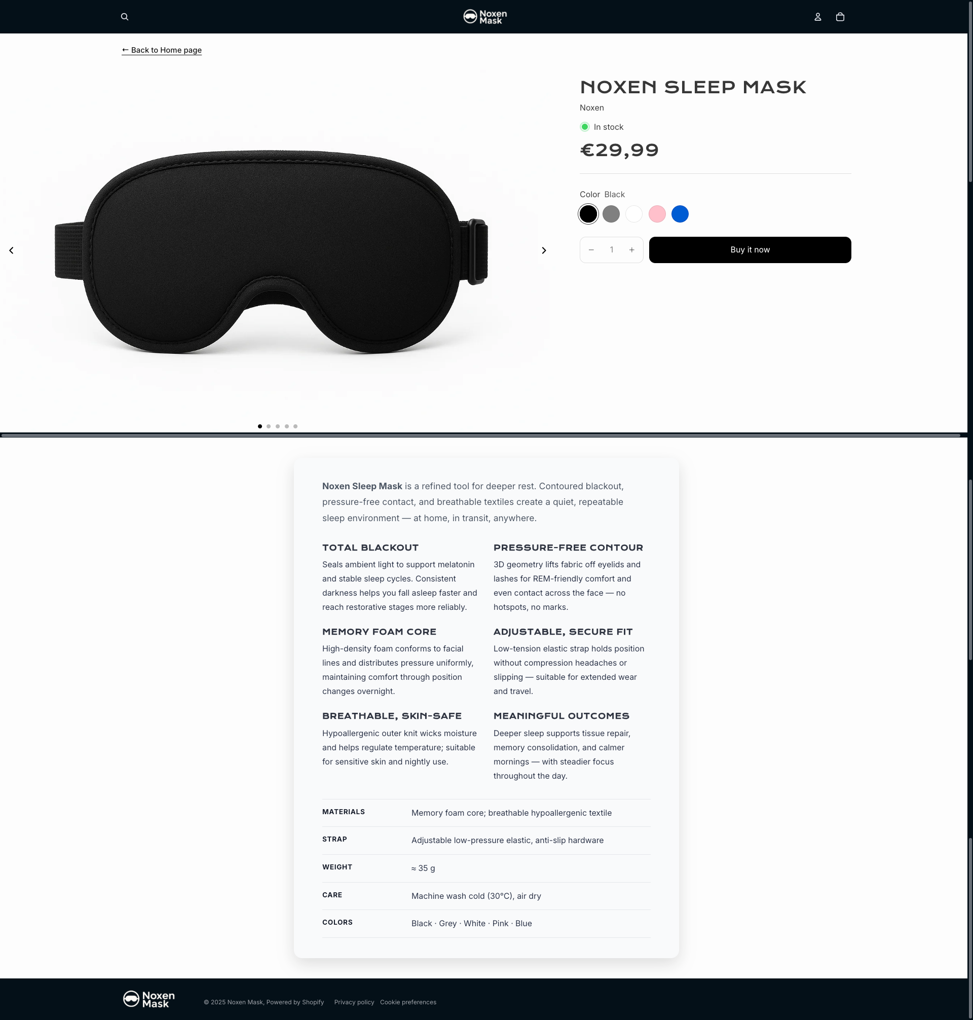 Product Page Screenshot
